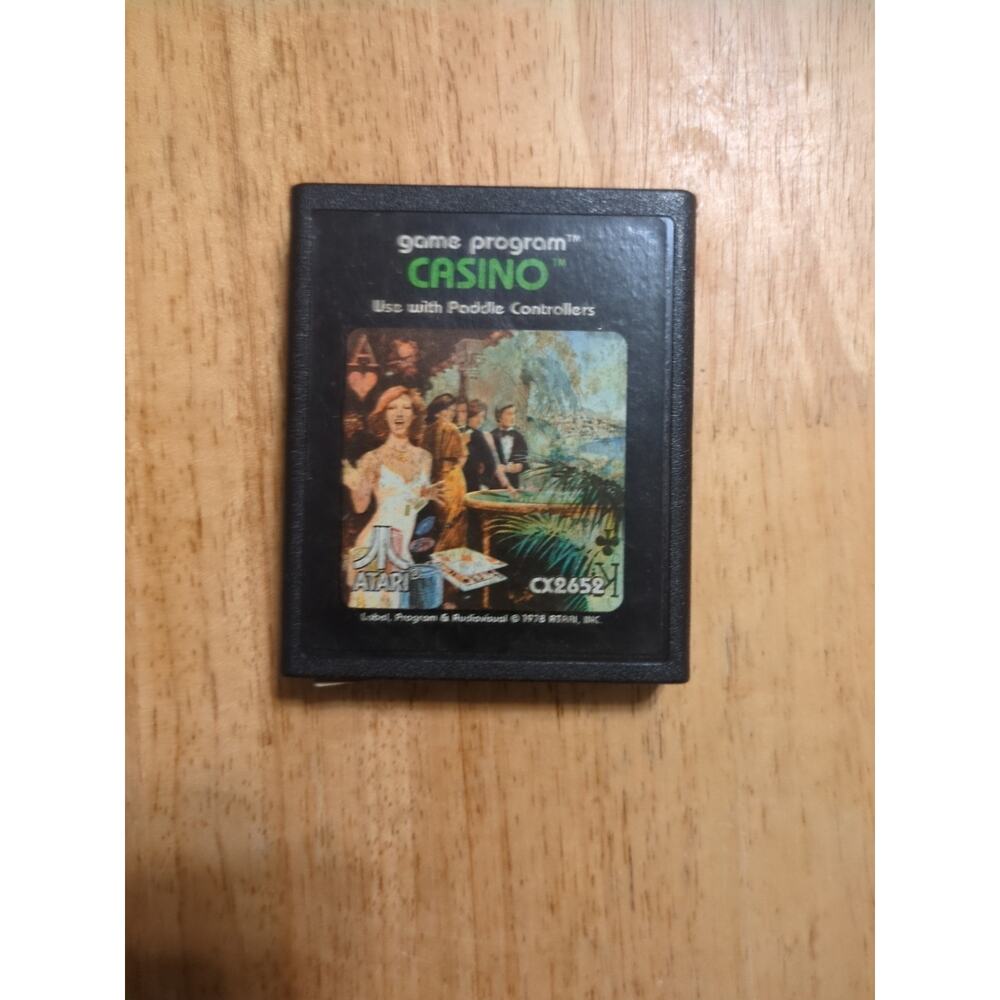 Casino (Atari 2600) Tested Working Game Cartridge CX2652